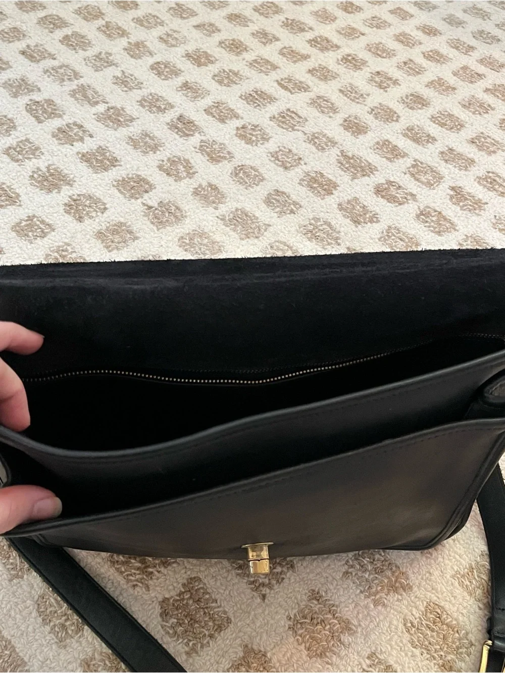 Vintage 1997 Coach Colebrook 5181 Black Leather Briefcase Messenger Crossbody